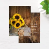 Sunflowers and Garden Watering Can Wedding Charity