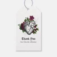 Burgundy Floral Gothic Wedding Gift Tags