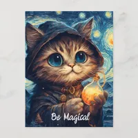 A Magical Cat by Van Gogh Postcard