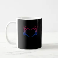 Skeleton Heart Bisexual Lgbt-Q Pride Skull Hand Coffee Mug