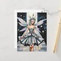 Fairy queen in the upcycled fashions show  postcard