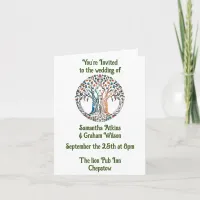 Tree of Life Stained Glass Mosaic  Invitation