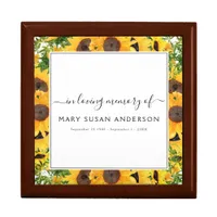 Rustic Sunflowers In Loving Memory Of Keepsake Gift Box