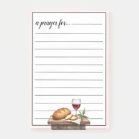 Communion Bread and Wine War Room Prayer Post-it Notes