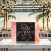 Elegant 35th Coral Wedding Anniversary Celebration Foil Guest Book