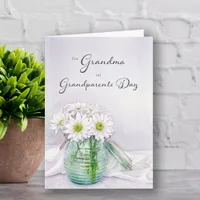 Grandparents Day for Grandma White Daisies in Jar Card