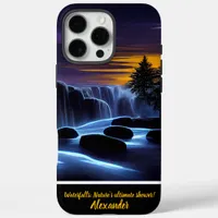 Enchanting night waterfalls with a personal touch iPhone 16 pro max case