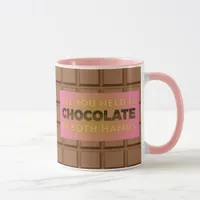 All You Need is Chocolate Humorous Pink Coffee Mug