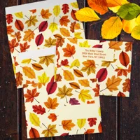 Vibrant Autumn Leaves Envelope