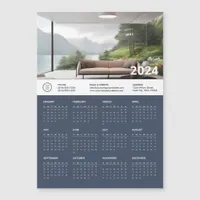 2024 Minimalist Aesthetic Magnetic Calendar Card