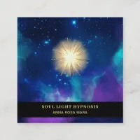 *~* Healing Energy Sun Burst Universe Galaxy Stars Square Business Card