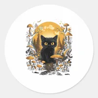Aesthetic Goblincore And Cottagecore Under Mushroo Classic Round Sticker