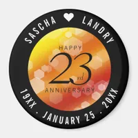 Elegant 23rd Imperial Topaz Wedding Anniversary Magnet