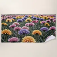 Field of colors beach towel