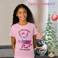 Ugly Sweater Cute Pink Deer T-Shirt