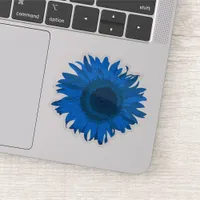 Blue Sunflower Blossom Sticker