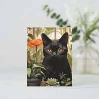 A Cute Black Cat Postcard