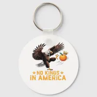 No Kings In America We The People Political Retro  Keychain