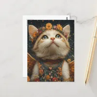 Adorable Kitten Angel Postcard