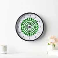 Clock - Green Concentric Circles of Beads