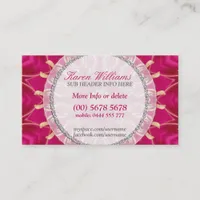 Pink Golden Solar Star Business Cards