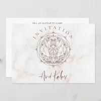 Grand Opening Spa Meditation Mandala Calm Marble Invitation