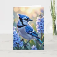 Pretty Blue Jay and Lilacs | Have a Good Day Card