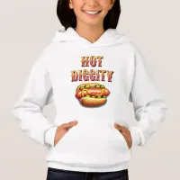 Hot Diggity | Retro Hot dog  Hoodie