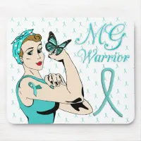 Myasthenia Gravis Warrior Lady Butterfly Mouse Pad