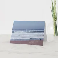 Card - Greeting – Waves Crashing on Beach