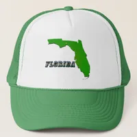 Florida State Map and Text Trucker Hat