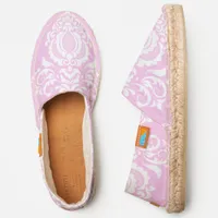 Elegant, Vintage, Victorian Pastel Pink Damask  Espadrilles