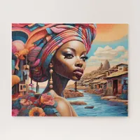 Afrofuturism :Vibrant African Beauty & Heritage Jigsaw Puzzle