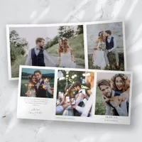 Multiple Photo Wedding Trifold Thank You Card