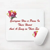 Floral Beautiful Love Poem Mousepad