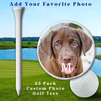 Custom Photo Pet Family Dog Personalized Monogram Golf Tees