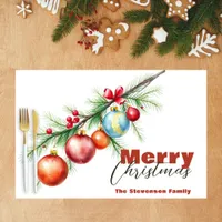 Elegant Festive Christmas Paper Placemat