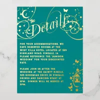 Whimsical Butterfly Moon Boho Wedding Details Card