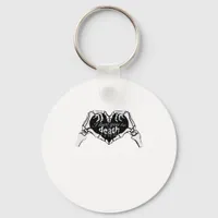 To Death  - Skeleton Hand Heart Keychain
