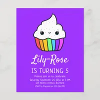  PAPER Cupcake Kid's Birthday Party Invitation