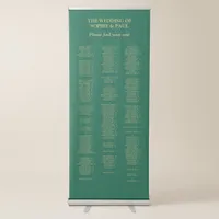 Hunter Green Gold 200 Guest Seating Chart Retractable Banner