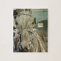 Grunge Amish Buggy Horse Jigsaw Puzzle
