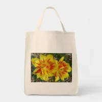 Yellow with Red Striped Flower Orgnaic Bag