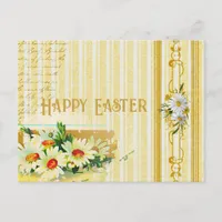 Vintage Easter Daisies Postcard