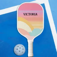 Pastel Cute Pretty Pattern Modern Stylish Hippie Pickleball Paddle