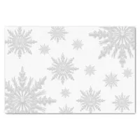 White Winter Snowflakes Tissue Paper