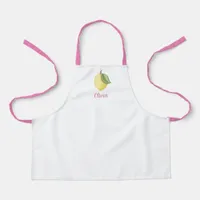 Personalized Lemon Kitchen Apron – Pink 