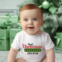 Christmas Shopping Helper Fun Holiday Baby Bodysuit