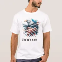 *~* AP16 Detailed American Flag Bald EAGLE USA T-Shirt