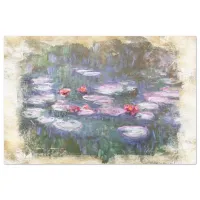 ** Decoupage Monet Lily Pond Floral Vintage AR23  Tissue Paper